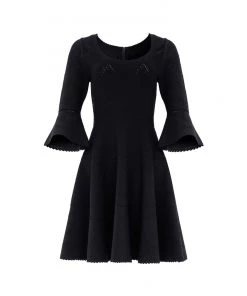 Needle & Thread Holding LTD Womenswear Pretty Pointelle Knit Scoop Neck Mini Dress