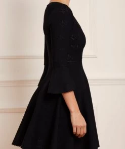 Needle & Thread Holding LTD Womenswear Pretty Pointelle Knit Scoop Neck Mini Dress