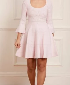 Needle & Thread Holding LTD Womenswear Pretty Pointelle Knit Scoop Neck Mini Dress