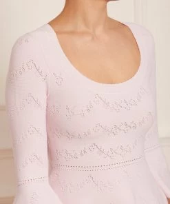 Needle & Thread Holding LTD Womenswear Pretty Pointelle Knit Scoop Neck Mini Dress