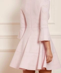 Needle & Thread Holding LTD Womenswear Pretty Pointelle Knit Scoop Neck Mini Dress