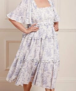 Needle & Thread Holding LTD Womenswear Rambling Roses Cotton Smocked Midaxi Dress