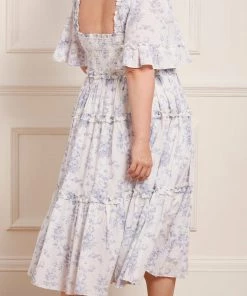 Needle & Thread Holding LTD Womenswear Rambling Roses Cotton Smocked Midaxi Dress