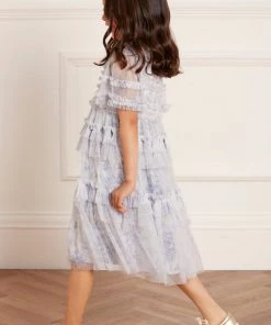 Needle & Thread Holding LTD Rambling Roses Peaches Smocked Kids Dress