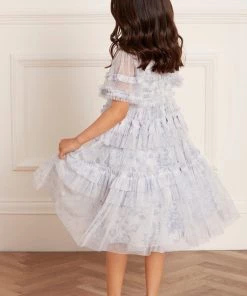 Needle & Thread Holding LTD Rambling Roses Peaches Smocked Kids Dress