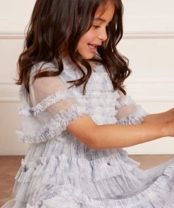 Needle & Thread Holding LTD Rambling Roses Peaches Smocked Kids Dress