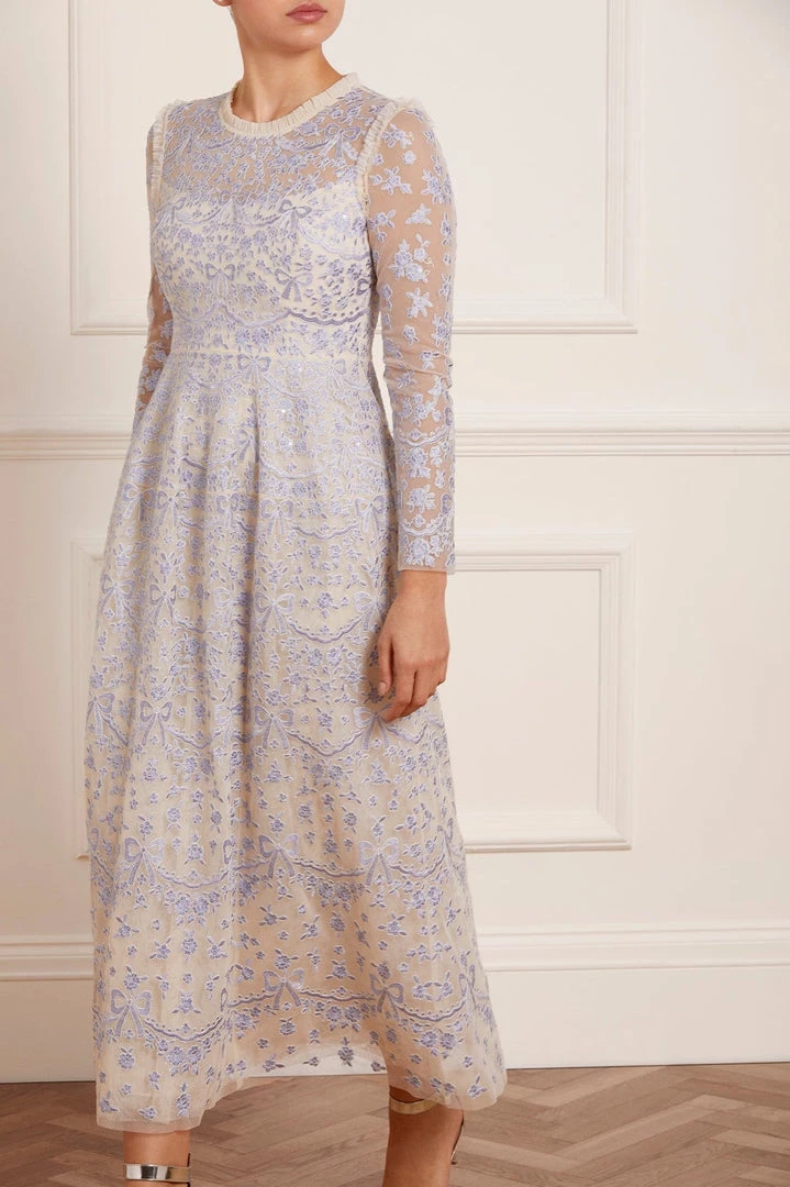 Needle & Thread Holding LTD Ribbon Lace Long Sleeve Ankle Gown 3 Needle & Thread Holding LTD Ribbon Lace Long Sleeve Ankle Gown