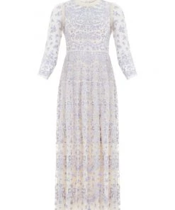 Needle & Thread Holding LTD Ribbon Lace Long Sleeve Ankle Gown