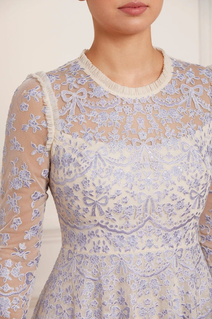 Needle & Thread Holding LTD Ribbon Lace Long Sleeve Ankle Gown 10 Needle & Thread Holding LTD Ribbon Lace Long Sleeve Ankle Gown