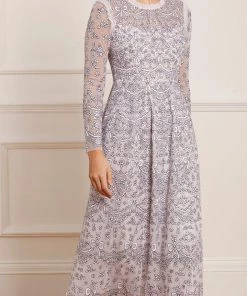 Needle & Thread Holding LTD Ribbon Lace Long Sleeve Ankle Gown Womenswear