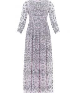 Needle & Thread Holding LTD Ribbon Lace Long Sleeve Ankle Gown Womenswear