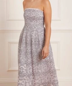 Needle & Thread Holding LTD Ribbon Lace Strapless Corset Ballerina Dress