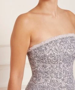 Needle & Thread Holding LTD Ribbon Lace Strapless Corset Ballerina Dress