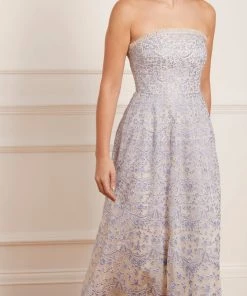 Needle & Thread Holding LTD Ribbon Lace Strapless Corset Ballerina Dress