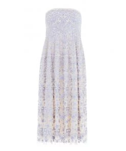 Needle & Thread Holding LTD Ribbon Lace Strapless Corset Ballerina Dress