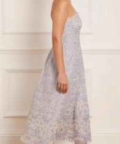 Needle & Thread Holding LTD Ribbon Lace Strapless Corset Ballerina Dress