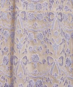 Needle & Thread Holding LTD Ribbon Lace Long Sleeve Micro Mini Dress