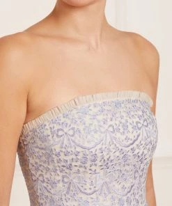 Needle & Thread Holding LTD Ribbon Lace Strapless Corset Ballerina Dress