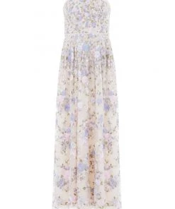 Needle & Thread Holding LTD Rose Dream Strapless Corset Ankle Gown