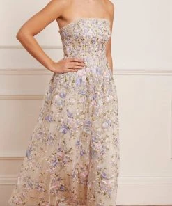 Needle & Thread Holding LTD Rose Dream Strapless Corset Ankle Gown