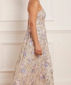 Needle & Thread Holding LTD Rose Dream Strapless Corset Ankle Gown