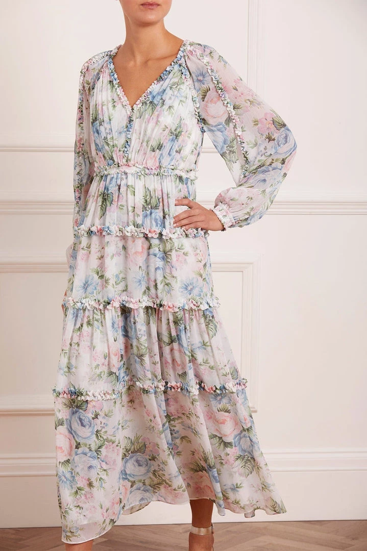 Needle & Thread Holding LTD Rose Fairytale Chiffon V-Neck Day Ankle Gown Womenswear 3 Needle & Thread Holding LTD Rose Fairytale Chiffon V-Neck Day Ankle Gown Womenswear