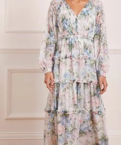 Needle & Thread Holding LTD Rose Fairytale Chiffon V-Neck Day Ankle Gown Womenswear 13 Needle & Thread Holding LTD Rose Fairytale Chiffon V-Neck Day Ankle Gown Womenswear