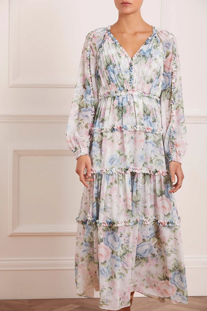 Needle & Thread Holding LTD Rose Fairytale Chiffon V-Neck Day Ankle Gown Womenswear 5 Needle & Thread Holding LTD Rose Fairytale Chiffon V-Neck Day Ankle Gown Womenswear