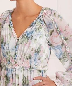 Needle & Thread Holding LTD Rose Fairytale Chiffon V-Neck Day Ankle Gown Womenswear 14 Needle & Thread Holding LTD Rose Fairytale Chiffon V-Neck Day Ankle Gown Womenswear