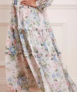 Needle & Thread Holding LTD Rose Fairytale Chiffon V-Neck Day Ankle Gown Womenswear 17 Needle & Thread Holding LTD Rose Fairytale Chiffon V-Neck Day Ankle Gown Womenswear