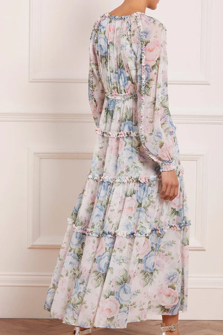 Needle & Thread Holding LTD Rose Fairytale Chiffon V-Neck Day Ankle Gown Womenswear 10 Needle & Thread Holding LTD Rose Fairytale Chiffon V-Neck Day Ankle Gown Womenswear