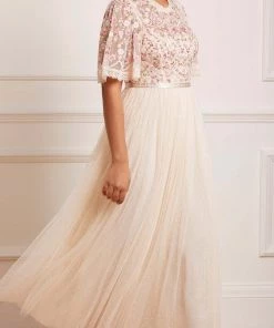 Needle & Thread Holding LTD Rosie Lace Bodice Short Sleeve Ankle Gown