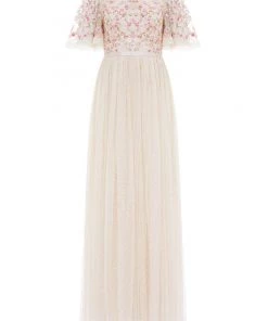 Needle & Thread Holding LTD Rosie Lace Bodice Short Sleeve Ankle Gown