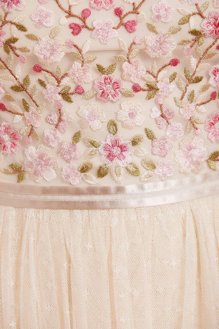 Needle & Thread Holding LTD Rosie Lace Bodice Short Sleeve Ankle Gown 8 Needle & Thread Holding LTD Rosie Lace Bodice Short Sleeve Ankle Gown