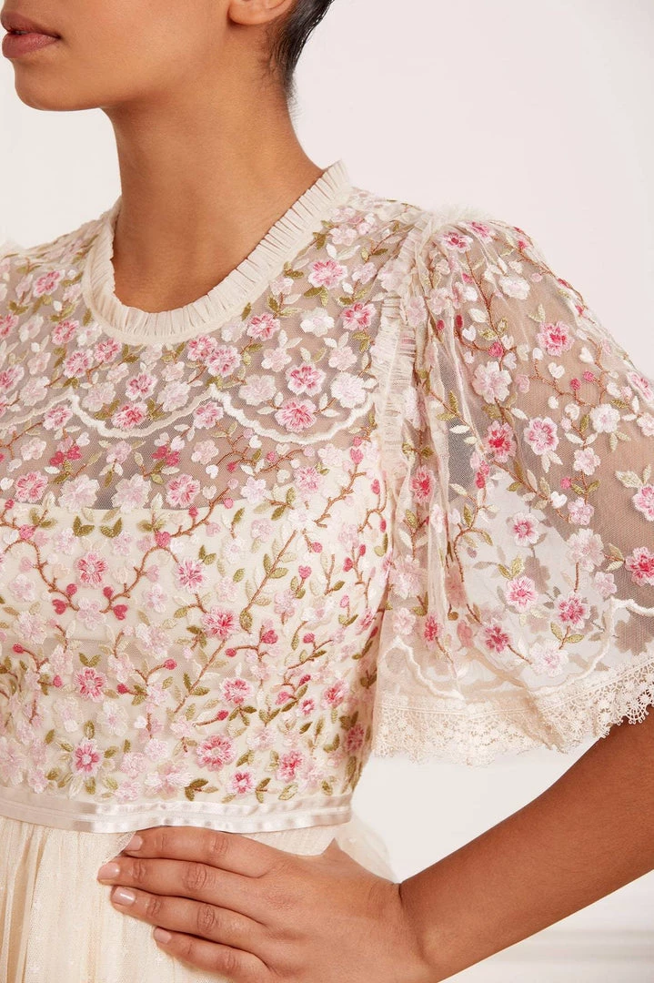 Needle & Thread Holding LTD Rosie Lace Bodice Short Sleeve Ankle Gown 9 Needle & Thread Holding LTD Rosie Lace Bodice Short Sleeve Ankle Gown