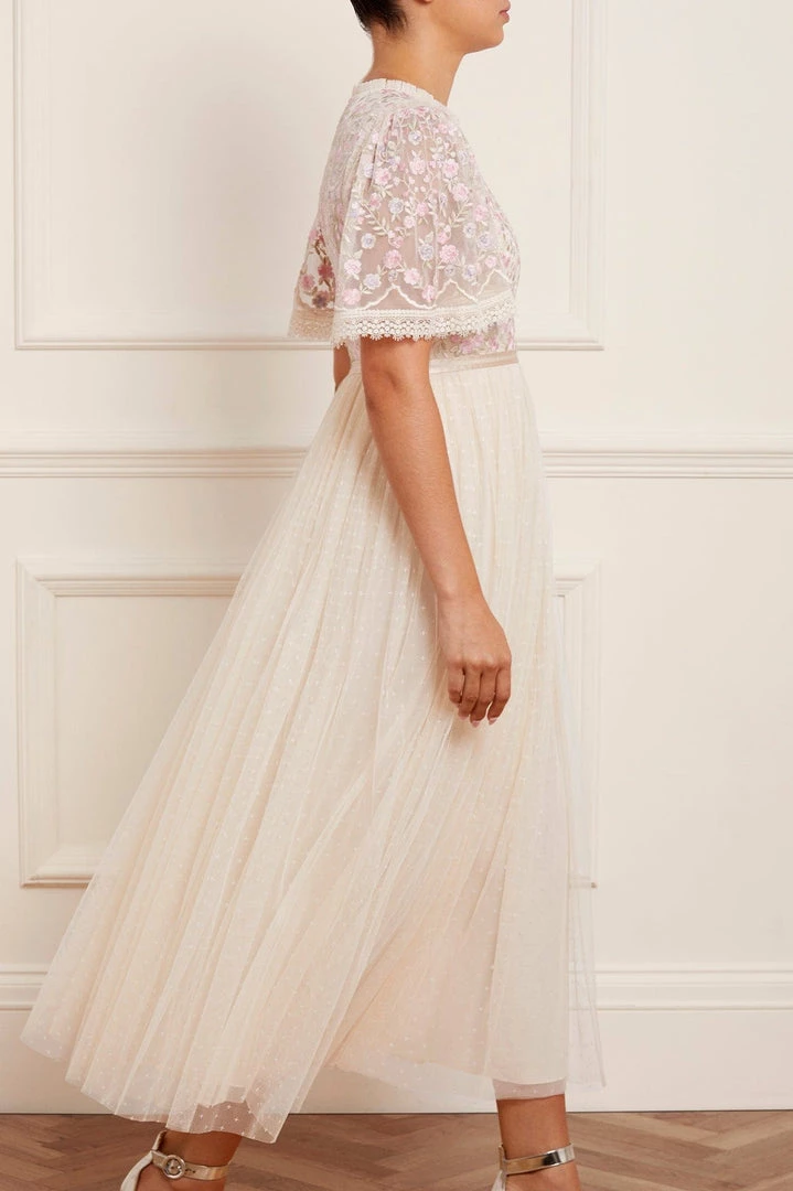 Needle & Thread Holding LTD Rosie Lace Bodice Short Sleeve Ankle Gown Womenswear 6 Needle & Thread Holding LTD Rosie Lace Bodice Short Sleeve Ankle Gown Womenswear