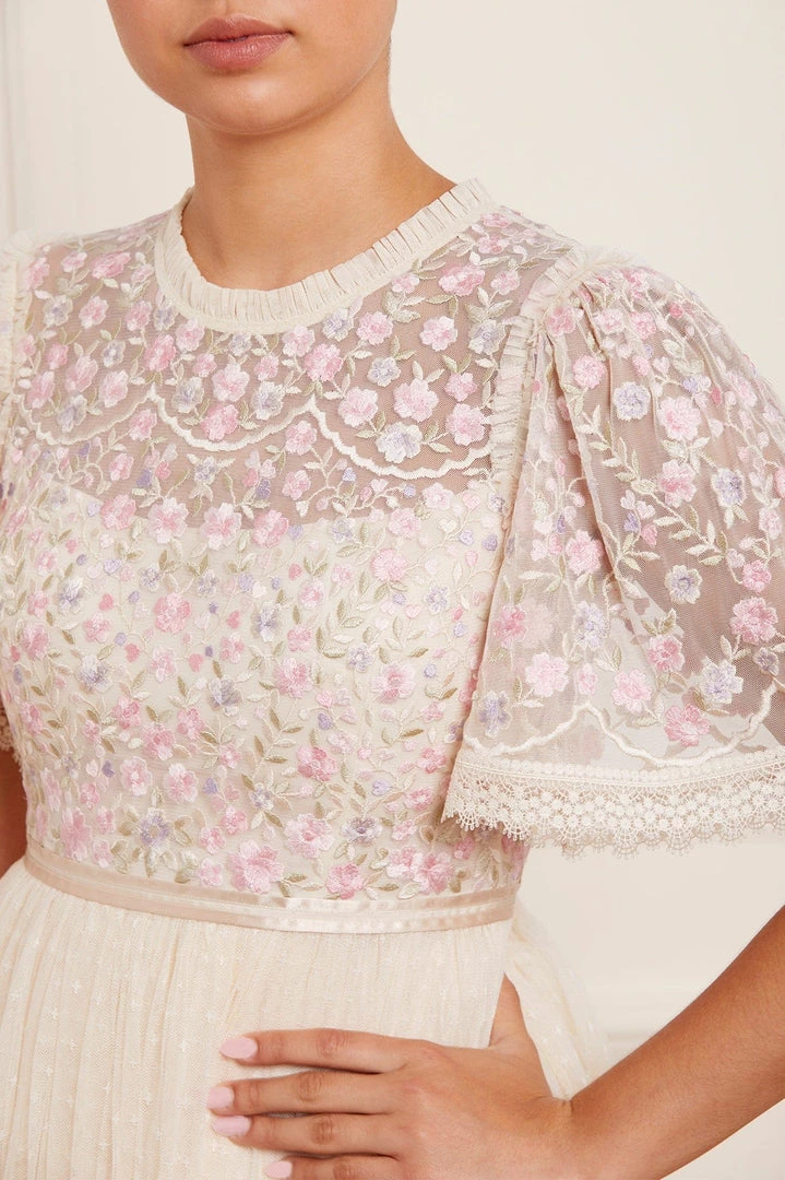 Needle & Thread Holding LTD Rosie Lace Bodice Short Sleeve Ankle Gown Womenswear 9 Needle & Thread Holding LTD Rosie Lace Bodice Short Sleeve Ankle Gown Womenswear