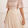 Needle & Thread Holding LTD Rosie Lace Bodice Short Sleeve Midi Dress
