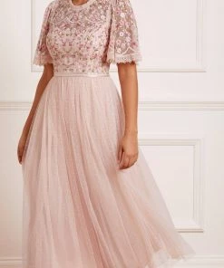 Needle & Thread Holding LTD Rosie Lace Bodice Short Sleeve Round Neck Ballerina Dress