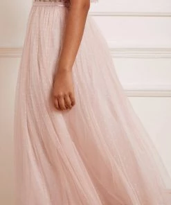 Needle & Thread Holding LTD Rosie Lace Bodice Short Sleeve Round Neck Ballerina Dress