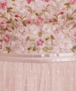 Needle & Thread Holding LTD Rosie Lace Bodice Short Sleeve Round Neck Ballerina Dress