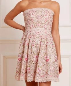 Needle & Thread Holding LTD Rosie Lace Corset Micro Mini Dress