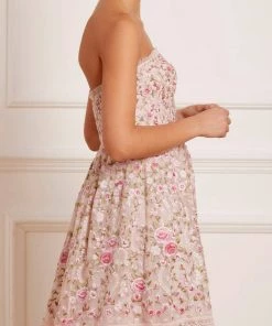 Needle & Thread Holding LTD Rosie Lace Corset Micro Mini Dress