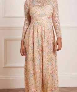 Needle & Thread Holding LTD Womenswear Secret Garden Long Sleeve Ankle Gown