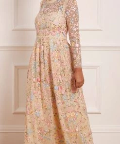 Needle & Thread Holding LTD Womenswear Secret Garden Long Sleeve Ankle Gown