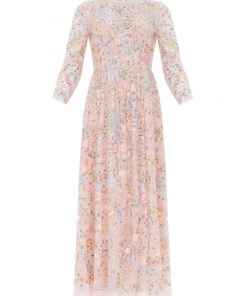 Needle & Thread Holding LTD Secret Garden Long Sleeve Ankle Gown Womenswear