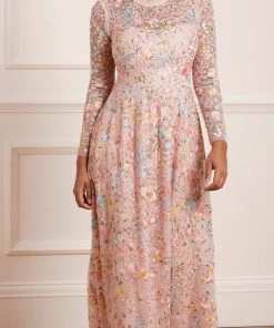 Needle & Thread Holding LTD Secret Garden Long Sleeve Ankle Gown Womenswear