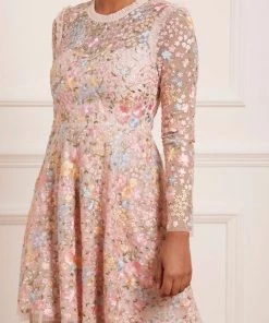 Needle & Thread Holding LTD Womenswear Secret Garden Long Sleeve Micro Mini Dress