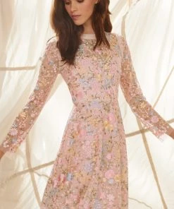 Needle & Thread Holding LTD Womenswear Secret Garden Long Sleeve Micro Mini Dress