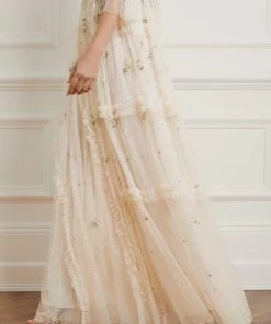 Needle & Thread Holding LTD Shimmer Ditsy Long Sleeve Gown 13 Needle & Thread Holding LTD Shimmer Ditsy Long Sleeve Gown